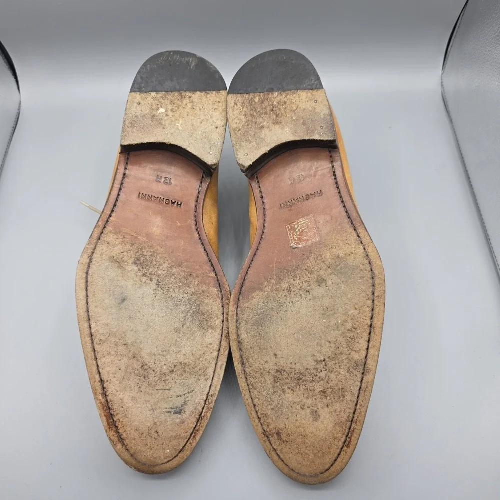 Magnanni Dress Shoes Mens 12 Tan Leather‎ Derby Oxford Business Professional
